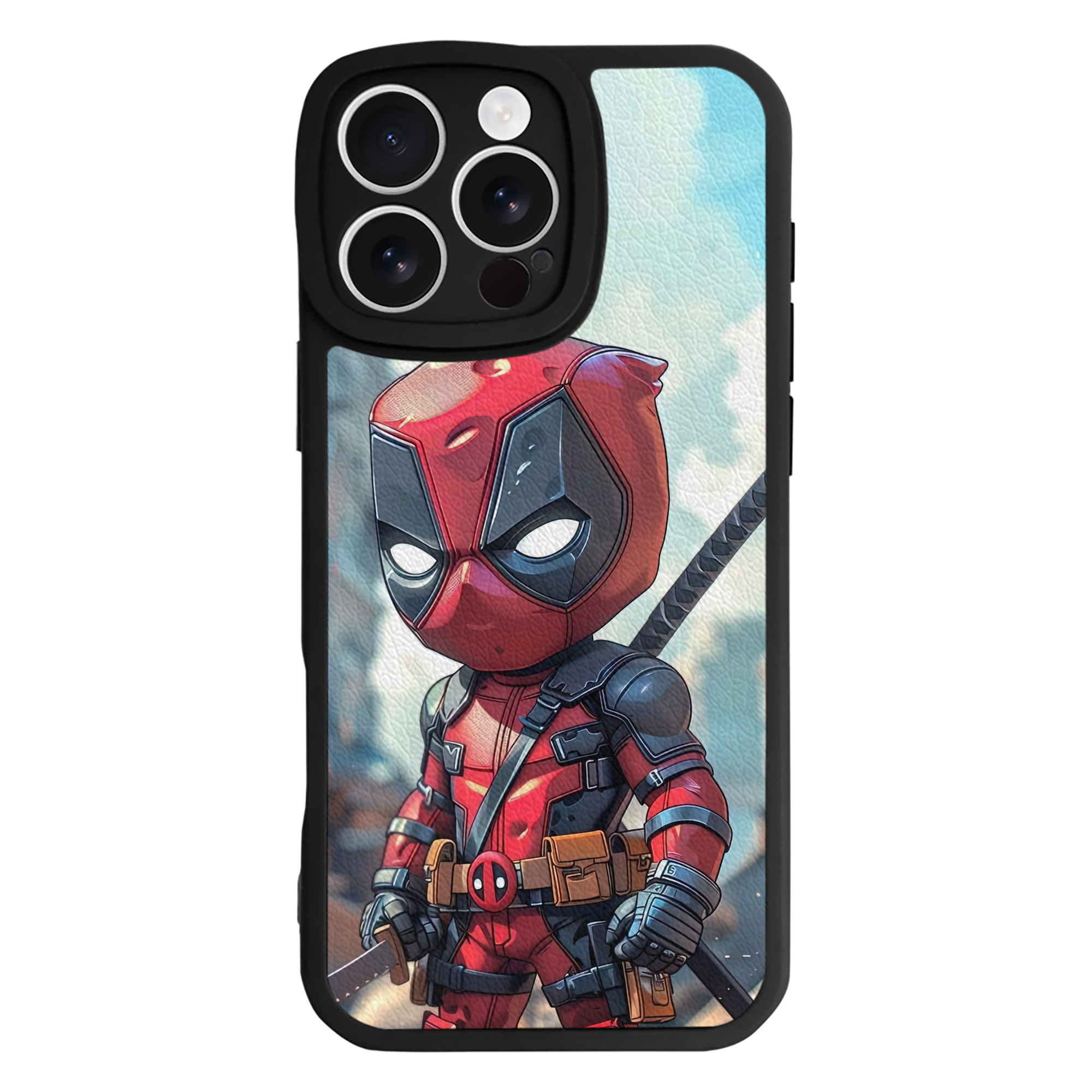 （画像用） Deadpool デッドプール 【iPhone 16シリーズ対応】シリコンスマホケース（レザー調） 材質：シリコン